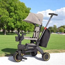 Велосипед с родительской ручкой Tilly Combi T-392 Beige бежевый